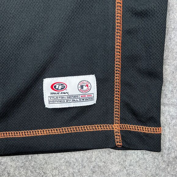 Baltimore Orioles Jersey Mens Medium Black Mesh Embroidered MLB Baseball Tee Y2K - Picture 5 of 12